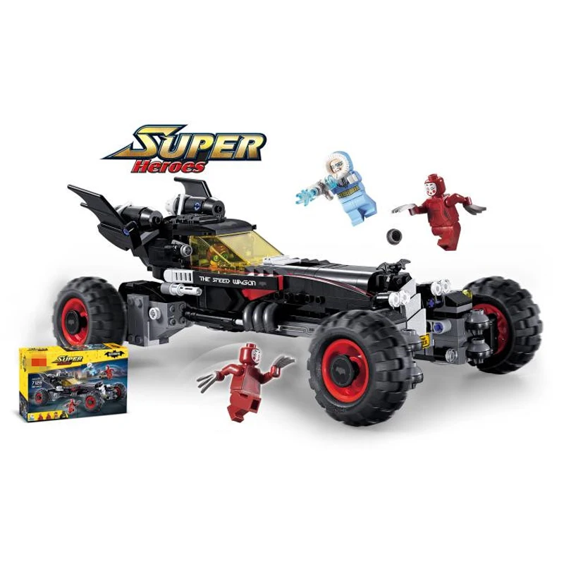 587 шт Новые Супер Герои Бэтмен фильм Ultimate Batmobile Fit Legoingly фигурки Бэтмена Модель