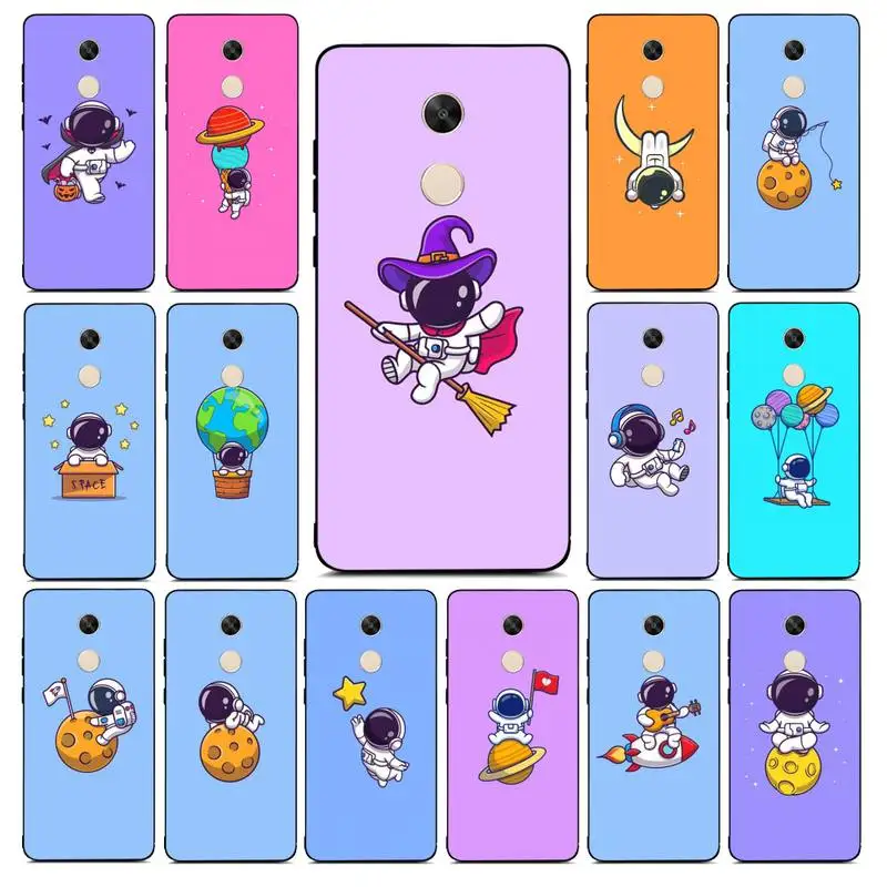 

Yinuoda Cute Cartoon Astronaut Planet Star Phone Case for Redmi Note 8 7 9 4 6 pro max T X 5A 3 10 lite pro