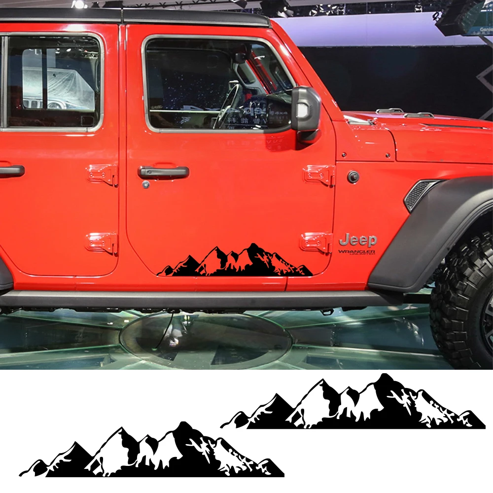 2 шт. автомобильные боковые наклейки на дверь для Jeep Renegade Patriot Wrangler JK Trail Hawk Rubicon