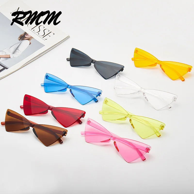 RMM новые брендовые треугольные солнечные очки кошачий глаз женские зеркальные