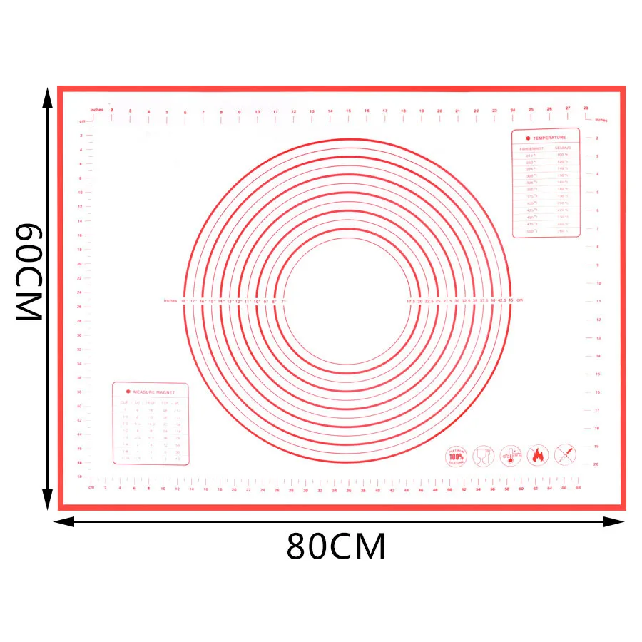 Антипригарный силиконовый коврик для выпечки 80*60 см|Принадлежности выпечки| |