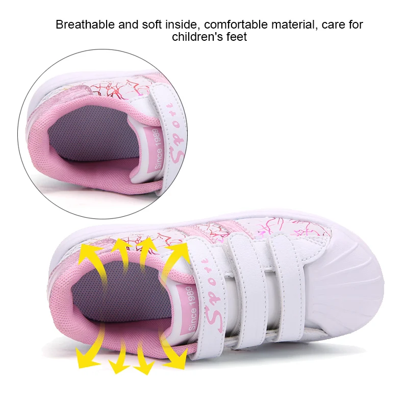 Кроссовки NSOH для девочек кожаная Водонепроницаемая свежая обувь повседневная