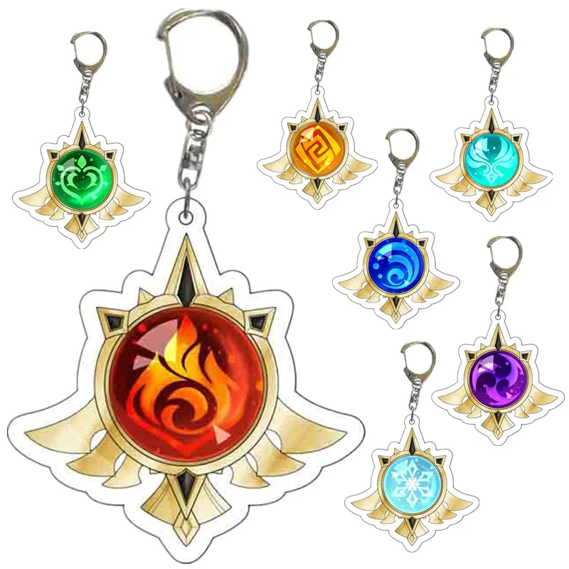 Игровой брелок Genshin Impact Eyes Of God monddt Liyue двусторонний акриловый подвесной - купить