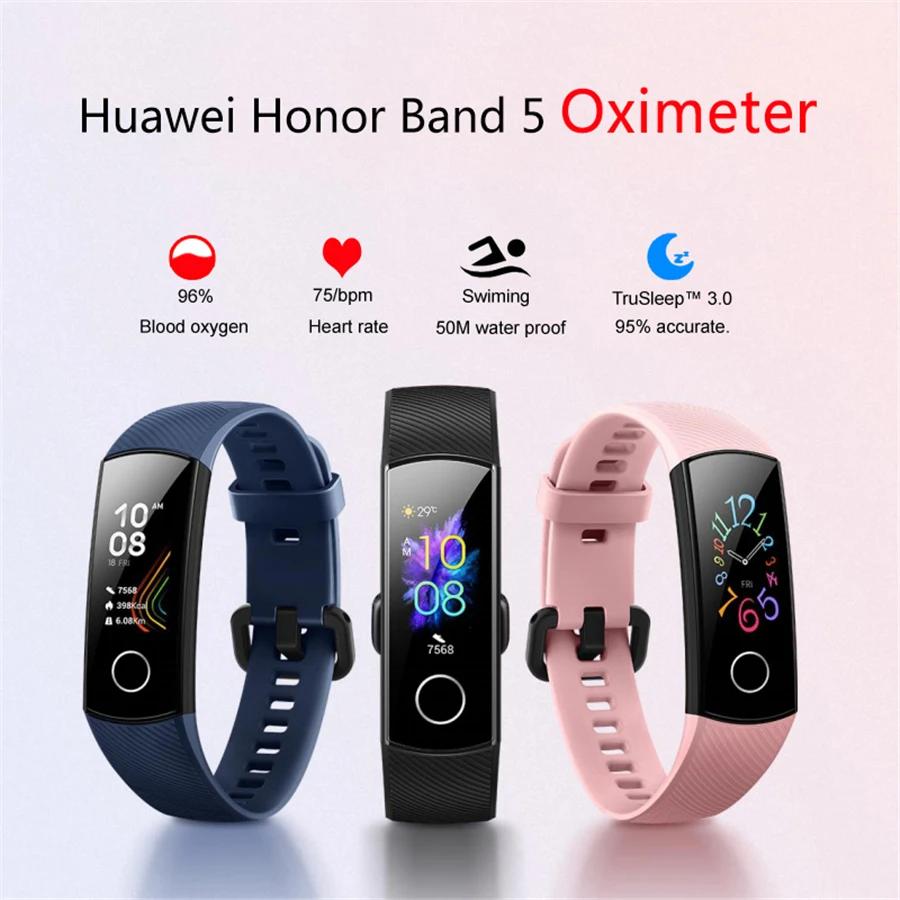 Honor band 5 Смарт браслет 0 95 ''amoled Экран сердце rage фитнес трекер сна Браслет