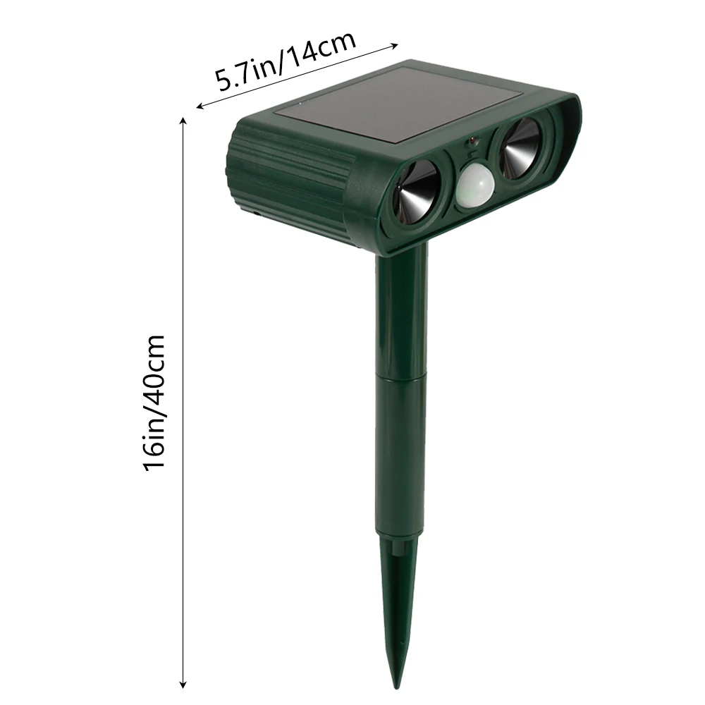 

Solar Powered Ultrasonic Repeller Garden Pest Deterrent Repeller