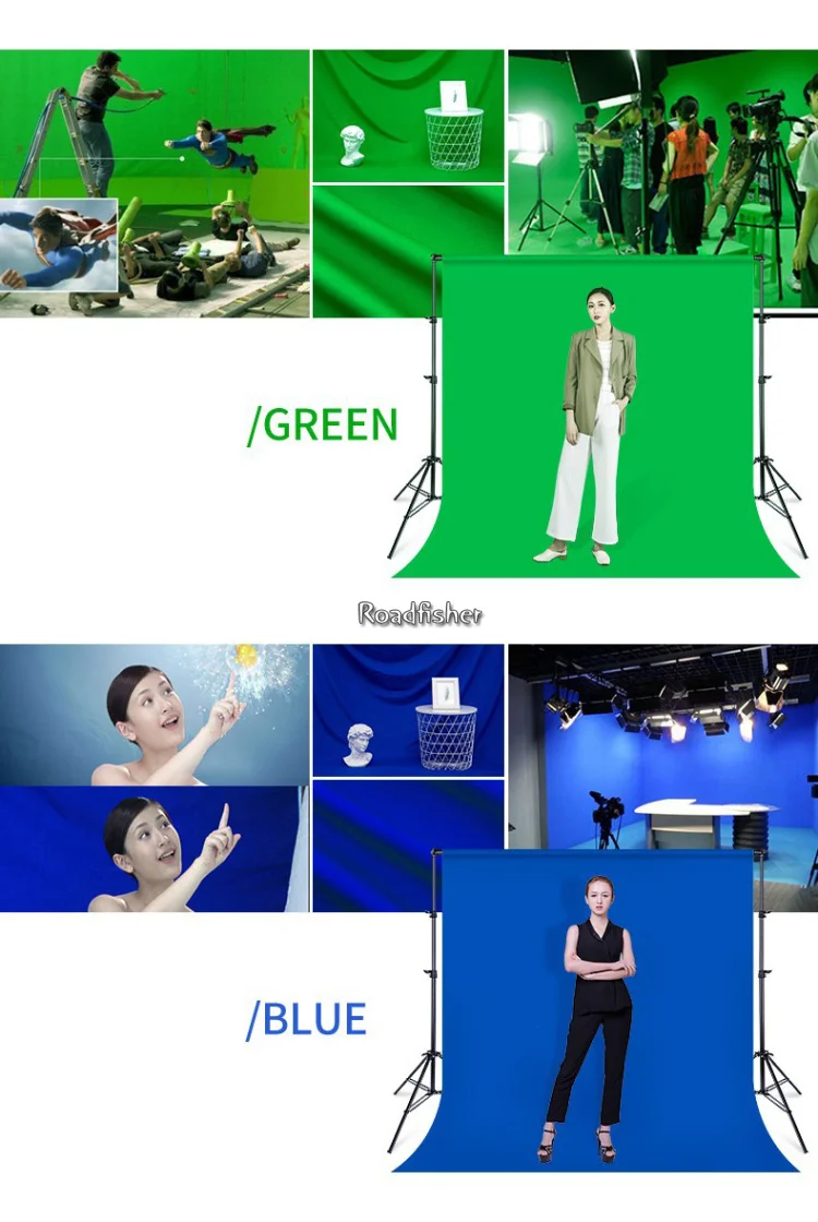 Однотонный фон Roadfisher для фотосъемки подвесная настенная ткань людей видеосъемки