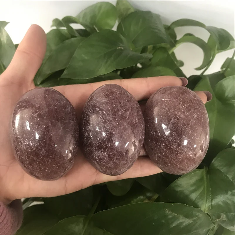 Натуральный кристалл из клубничного кварца пальмовый камень необработанный