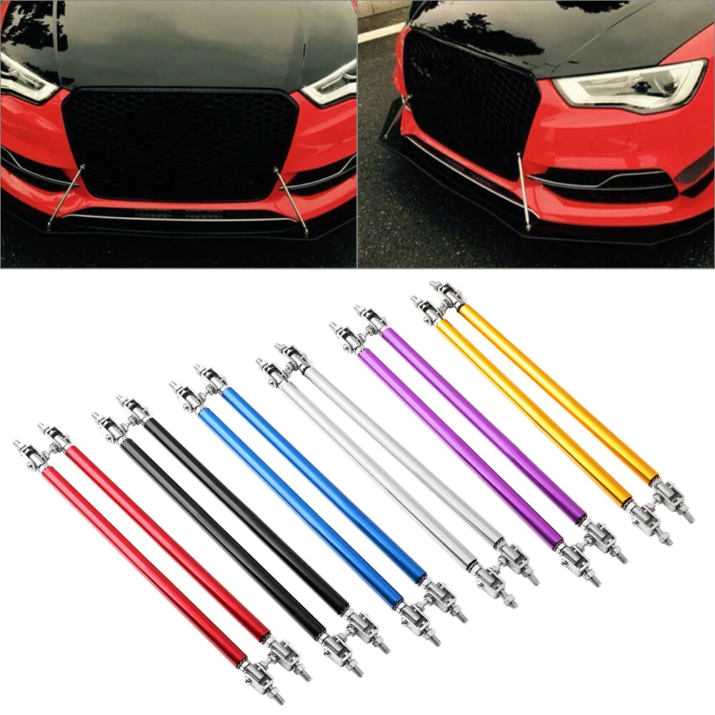 

2Pcs Adjustable 20cm Front Bumper Lip Spoiler Strut Rod Tie Support Bar Universal Car Racing Accessories 6 Colors