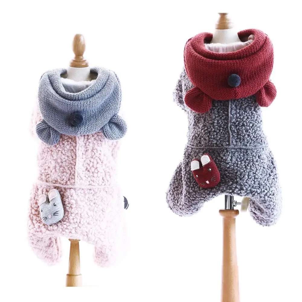 2019 Новый комбинезон с капюшоном для собак осенне зимняя одежда домашних животных