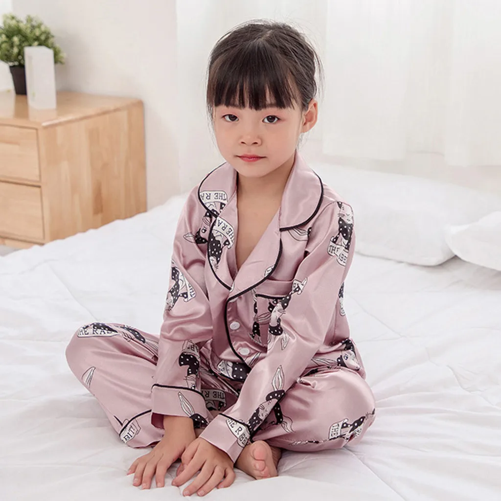 Одежда для малышей с зайцем из мультфильма мальчиков и девочек Топы + штаны