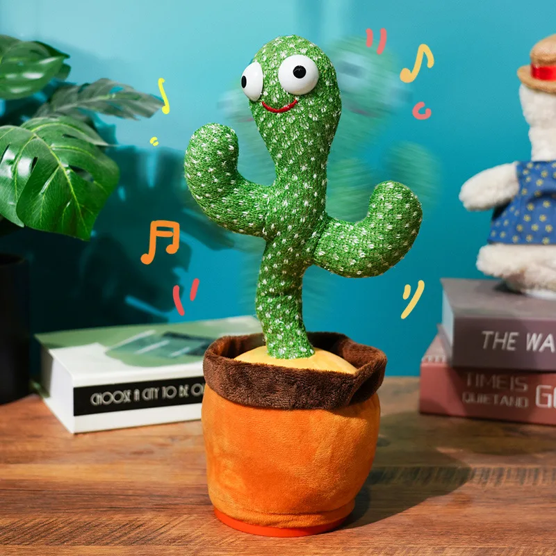 

Dancing Cactus Toy Electronic Dancing Toy Plush Talking Hamster Dancing Cactus Talking Imitate Sound Recorder Early Education