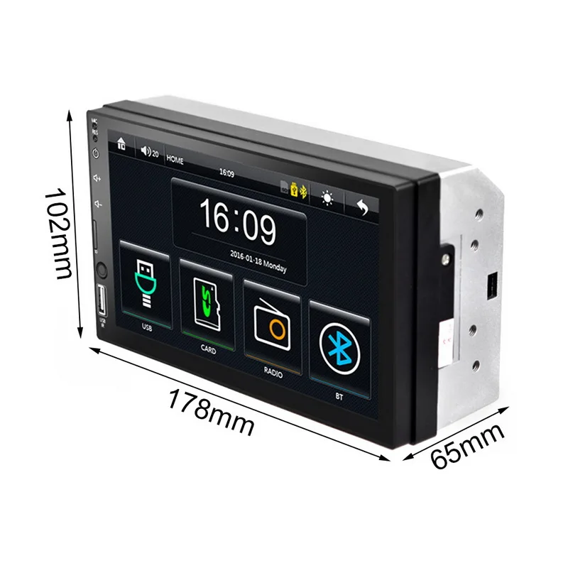 Автомагнитола 2 DIN с поддержкой Mirror Link (для телефонов Android) емкостным сенсорным