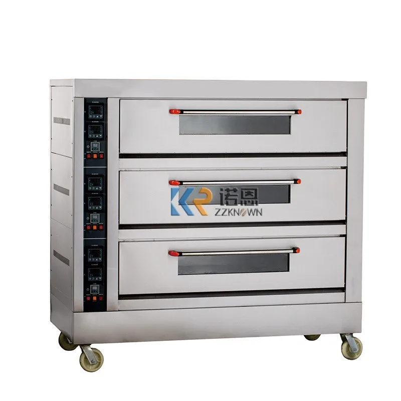 Пекарское оборудование печь для торта хлеба пиццы три колоды шесть лотков
