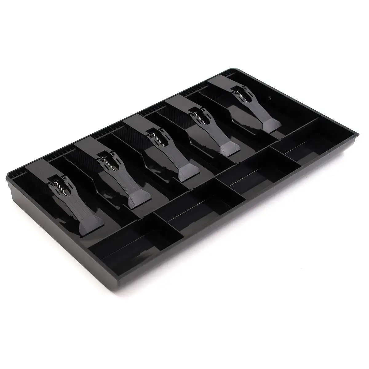 Large 5-Grid Cash Register Insert Tray for Coins and Bills, Cashier Drawer Storage Replacement Organizer image 2