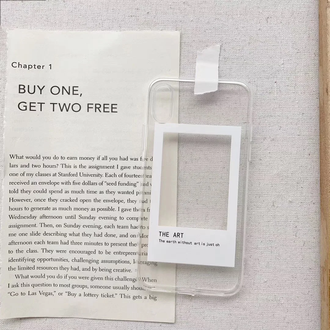 Прозрачный чехол для телефона в стиле ретро с простым окошком iPhone 12 11 Pro xs max