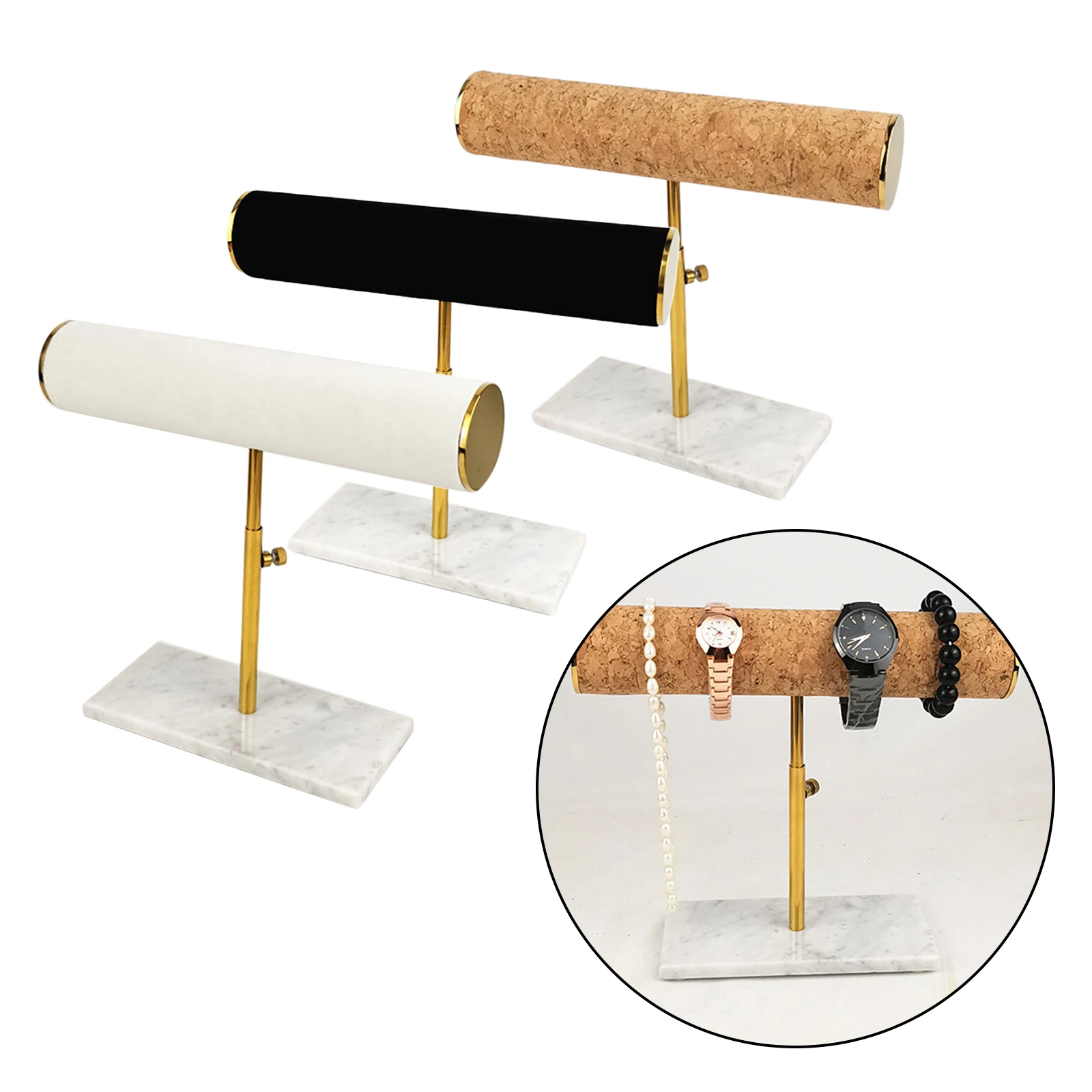 

T Bar Rack Watch Headband Holder Display Hair Bands Bracelet Bangle Necklace Jewelry Showing Organizer Necklace Stand