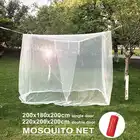 Двухдверная москитная сетка 2,2 м, Четырехугольная уличная москитная сетка для кемпинга, с сумкой для хранения, тент для защиты от насекомых, спальня