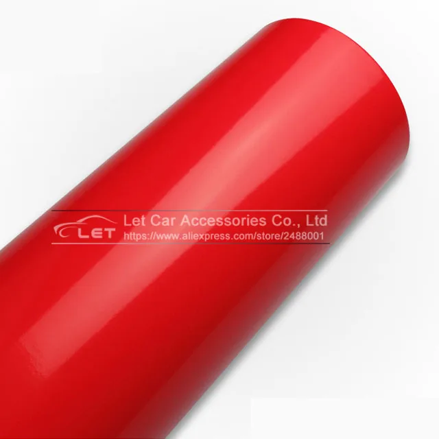 Автомобильный Стайлинг Глянцевая красная виниловая Автомобильная оберточная