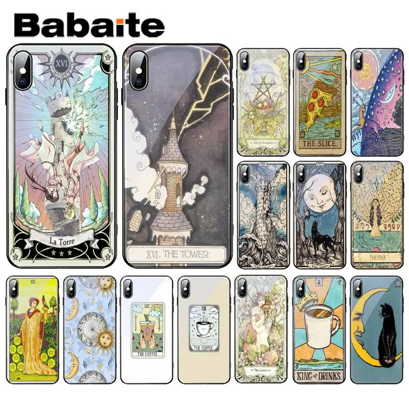 Babaite Египет таинственный Таро гадания Новинка стекло чехол для телефона iPhone XR XS MAX