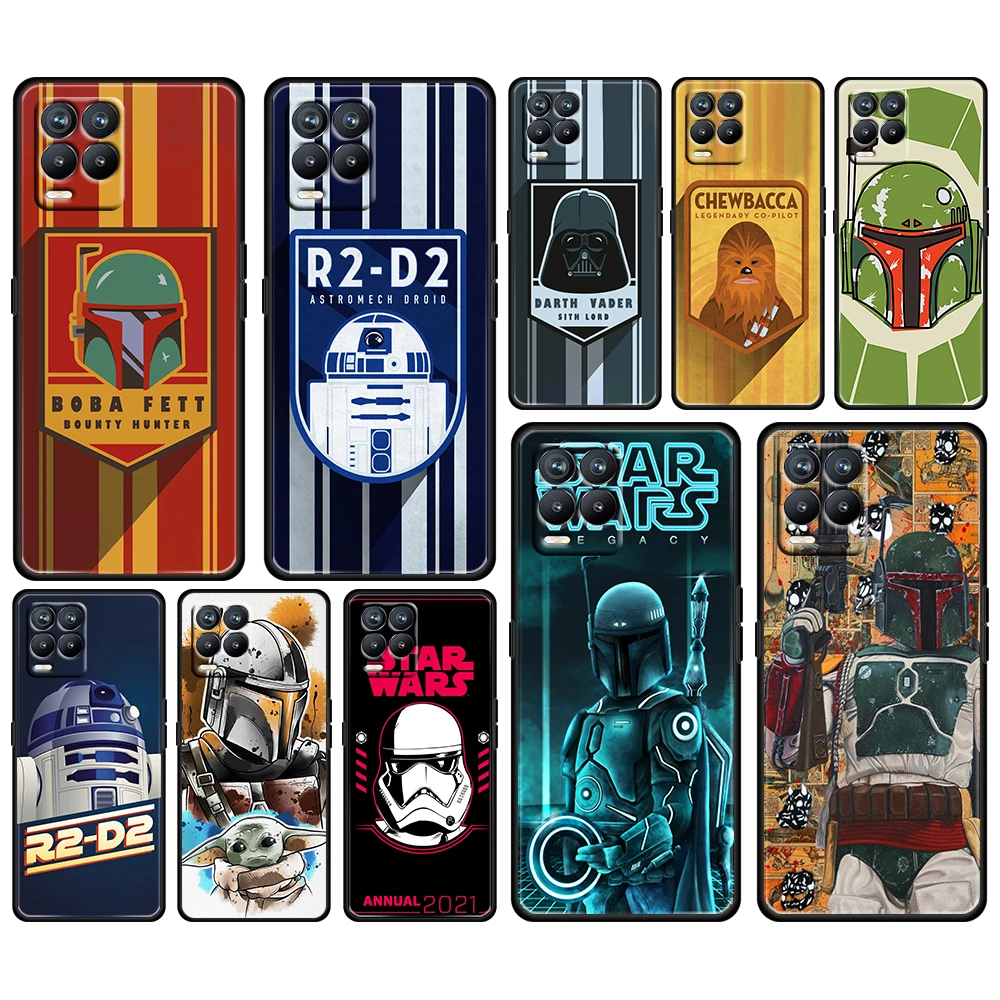 

Star Wars Robot Weapon For OPPO Realme Narzo 30 20 8 8i 7 6 5 3 2 Pro Global 5G Soft TPU Silicone Black Phone Case Cover