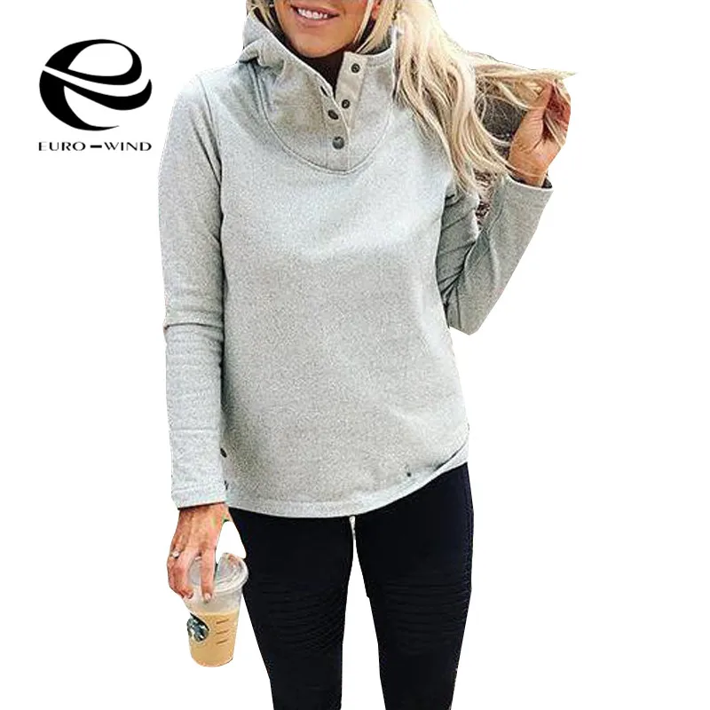 2019 зимние толстовки для женщин из хлопка с длинным рукавом и карманом плотные