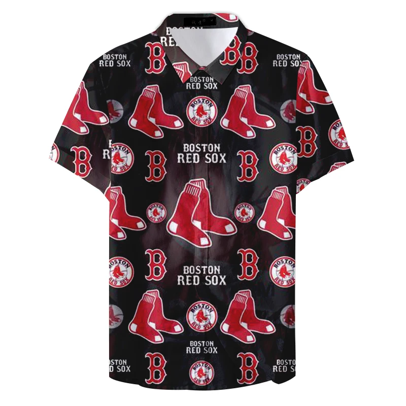 

2019 Summer Short Sleeve Comfort Fashion Print Cartoon Man Casual Shirt