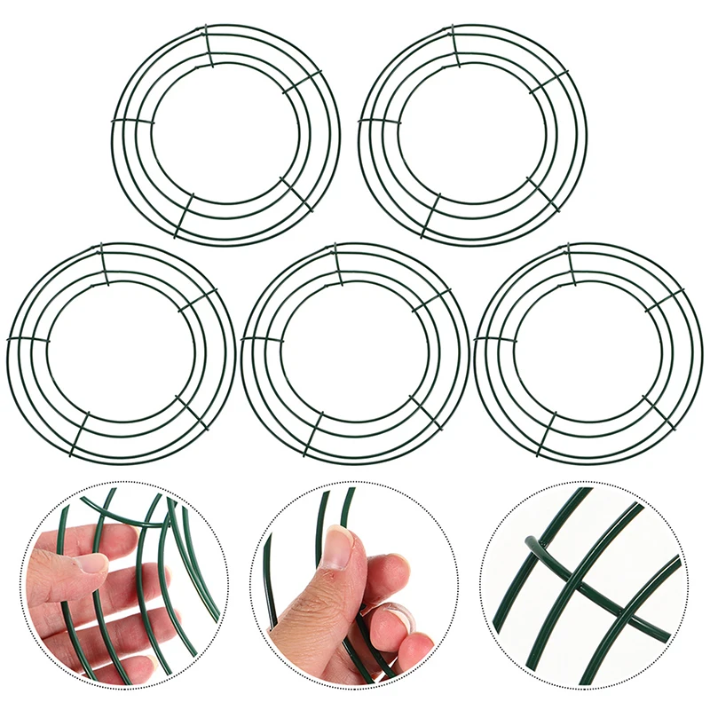 

Round Hoop DIY Christmas Decoration Wire Wreath Frame Wall Hanging Sturdy For Wedding Metal Valentines Decorations