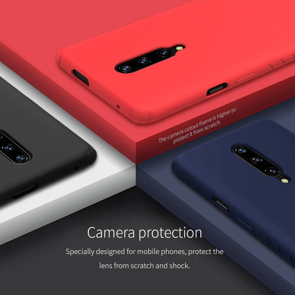 NILLKIN резиновый защитный чехол для OnePlus 7 Pro тонкий мягкий жидкий Силиконовый противоударный чехол для телефона