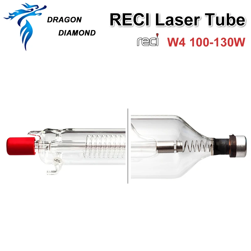Лазерная трубка DRAGON DIAMOND CO2 RECI W4 100 вт стеклянная металлическая головка длиной 1400