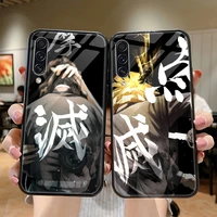cool anime tempered glass crystal phone case for samsung galaxy a52 a72 a51 a71 a50 a70 a20 a30 a32 a40 a20e a81 a91 a8 2018