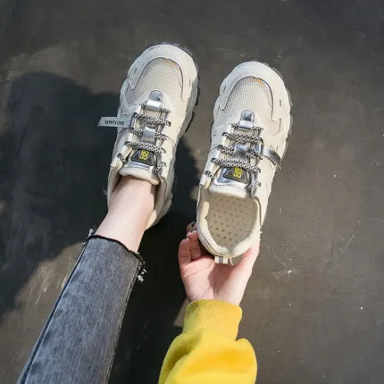 Весна-Осень 2020 Новинка ins dad женская обувь с большой волнистой губкой бархатные