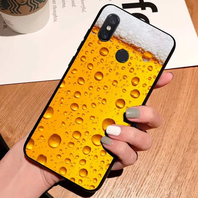 

Beer Alcohol Vodka pattern Anti-fall mobile Phone Case coque For Xiaomi Redmi note 7 8 9 t k30 max3 9 s 10 pro lite