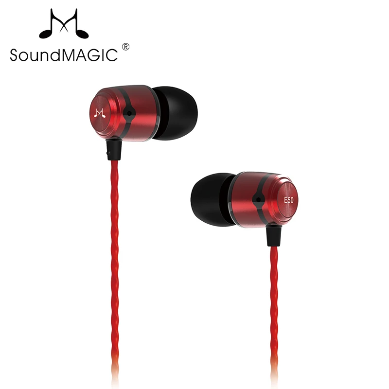 Стереонаушники SoundMAGIC E50 с отличными басами Hi Fi наушники вкладыши черного