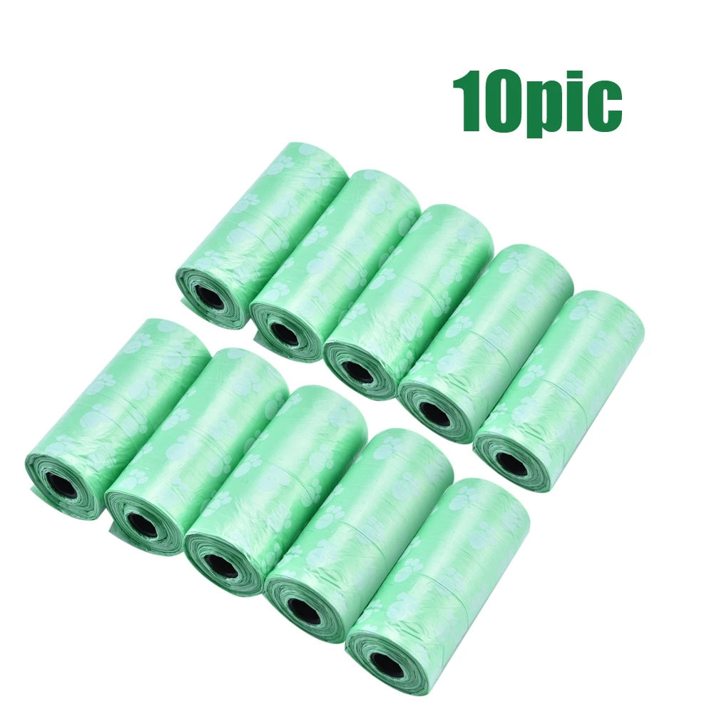 Портативный мешок для мусора 10 рулонов экологически чистые пакеты уборки