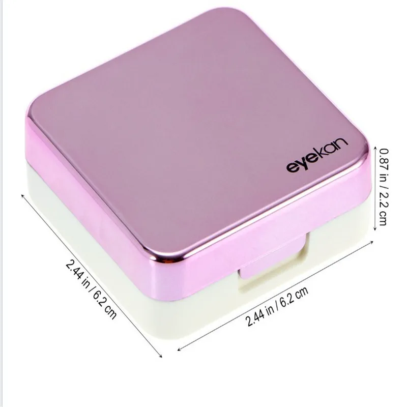 Цветной чехол для контактных линз с зеркалом женщин цветная коробка глаз