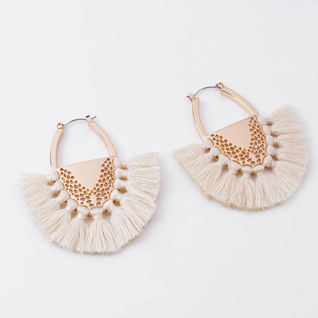 Модные серьги с кисточками в богемном стиле сплав висячие женская мода ювелирные