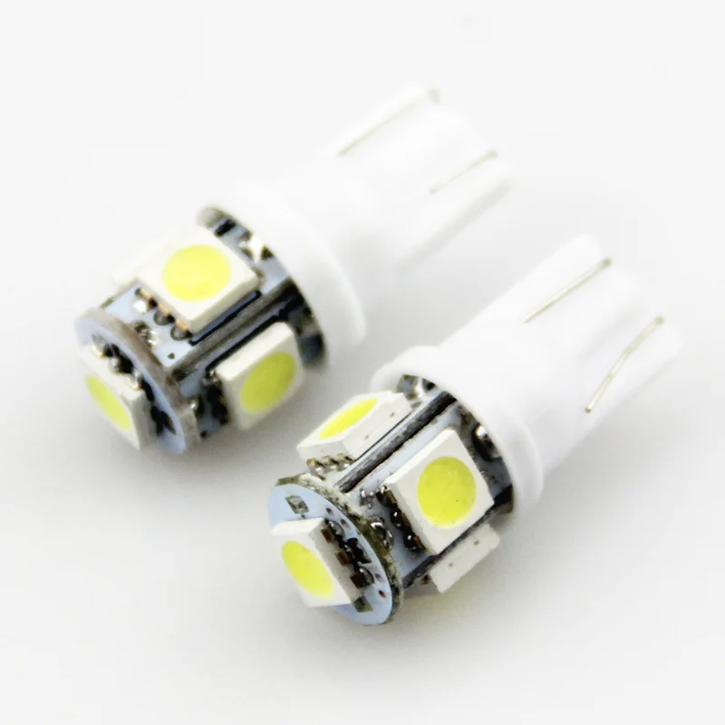 10 шт./лот T10 5050 5SMD светодиодная белая фара Автомобильная задняя с клиновидным