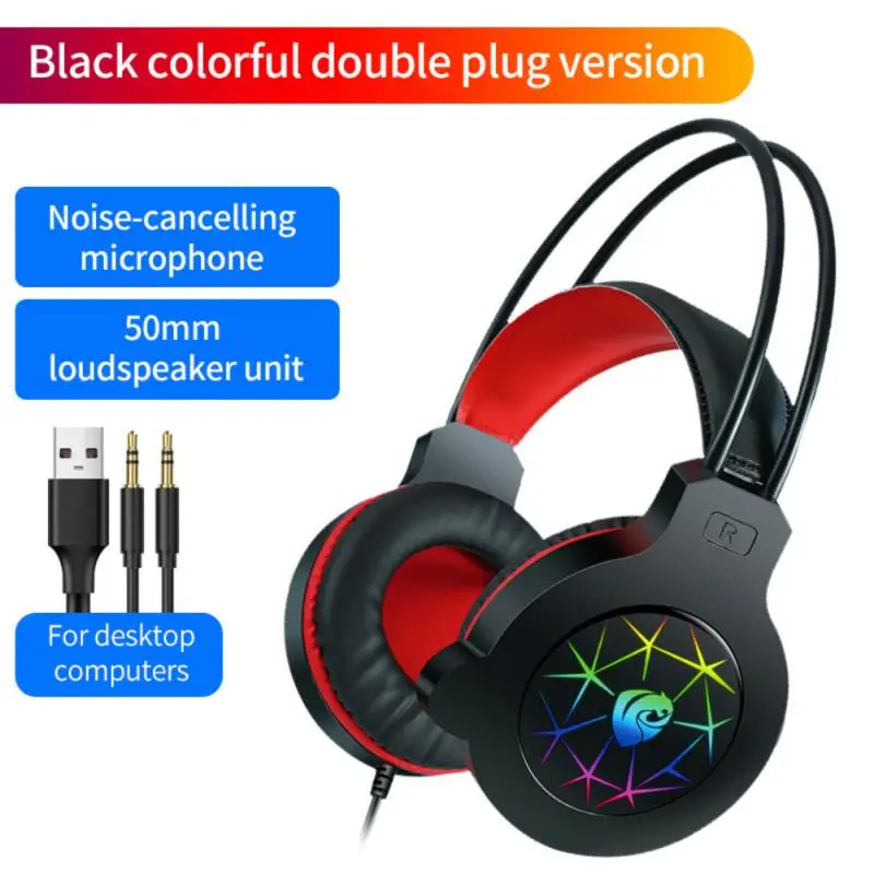 

Проводные Игровые наушники с микрофоном, 3,5 мм + USB