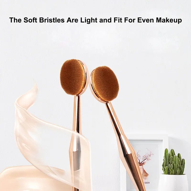 

Beauty Makeup Tools Refreshing 1 Piece Female Makeup Brush Professional Makeup Brush Foundation Oval Face Makeup Makeup Tool