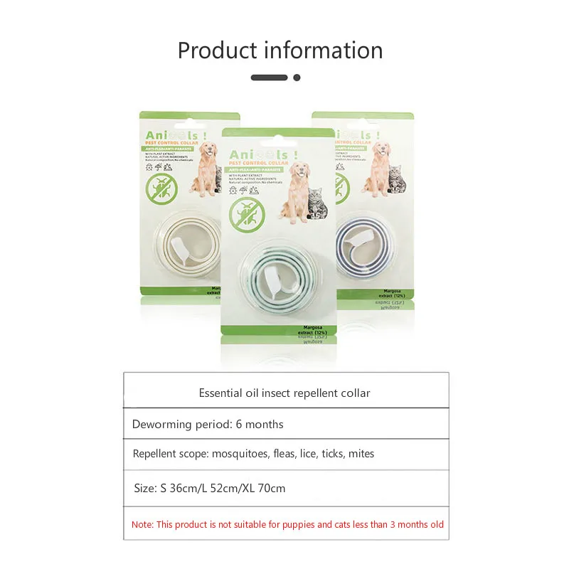 

Pet Insecticide Collars Prevent Fleas And Mosquitoes Summer Outdoor Dog Collar Small And Medium Cats And Dogs Pet Supplies