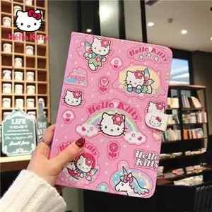 hello kitty iphone tablet pc ipad case is suitable for ipad23456mini234pro10 51112 9 ipad case girl loveliness free global shipping