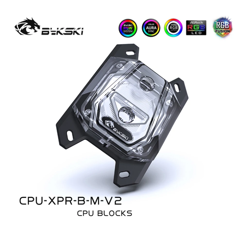 Bykski AMD CPU Water Block Copper Transperant For Ryzen7/5/3 AM4/3+/3/2+/2 FM2+/FM2/FM1 Cooler RGB 12V/5V MOD CPU-XPR-B-M-V2 | Компьютеры