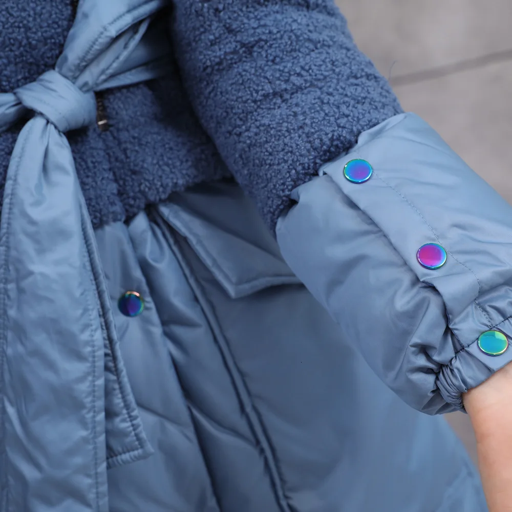 Женский пуховик с регулируемой талией стильный подиум для моделей зима 9528 2019 |