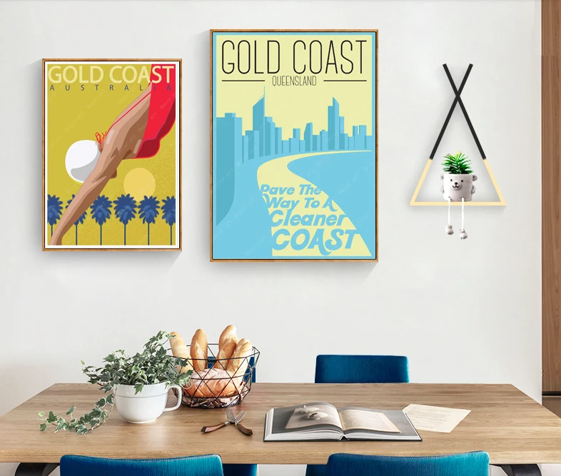 Австралия Голд Кост Квинсленд большой барьер постер рифа холст картина плакат из