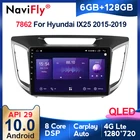 Автомобильный мультимедийный плеер NaviFly 7862, 6 ГБ + 128 ГБ, QLED, 1280*720, Android 10,0, для Hyundai I20 2015, 2016, 2017, 2018, радио, навигация, DSP