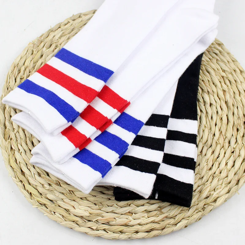 Женские носки до колена стрейчевая одежда в стиле Харадзюку черно белые