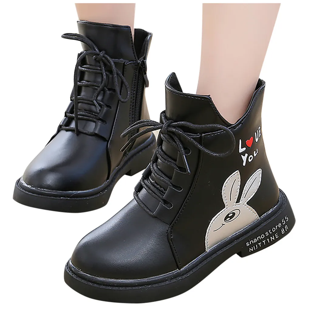 winter boots Children Baby toddler girl boots princess Cartoon Shoes Leather Winter Cotton Warm winter boots kids#Y3