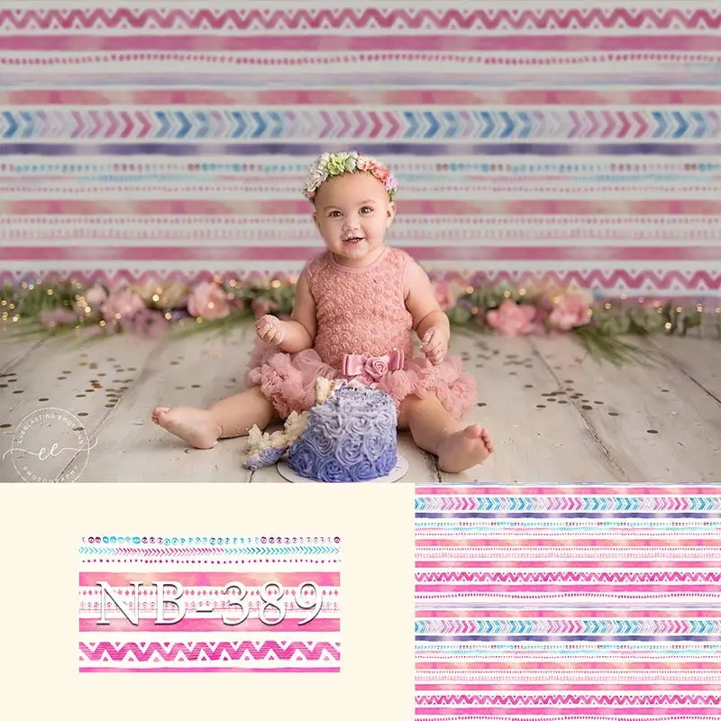 

Красочный полосатый фон для фотосъемки новорожденных детей для фотостудии