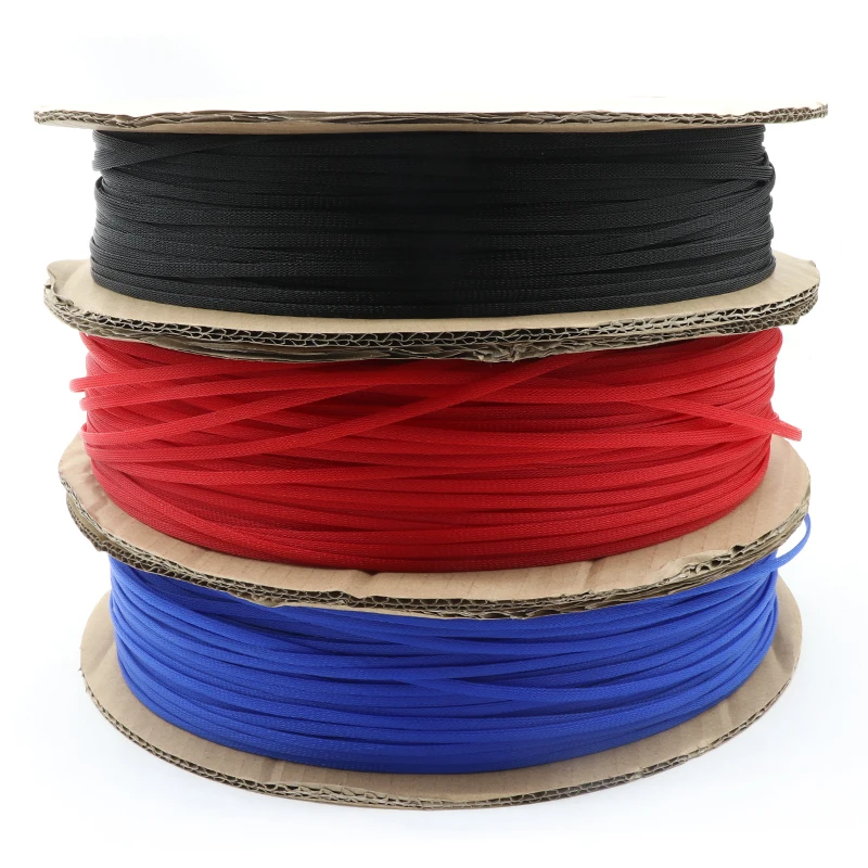 10 мм однонитевая плетеная сетчатая трубка огнестойкая ПЭТ телескопическая сетка