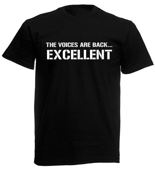 

The Voices Are Mens T-Shirt Novelty Birthday Gifts Present For Men Him Boyfriend
